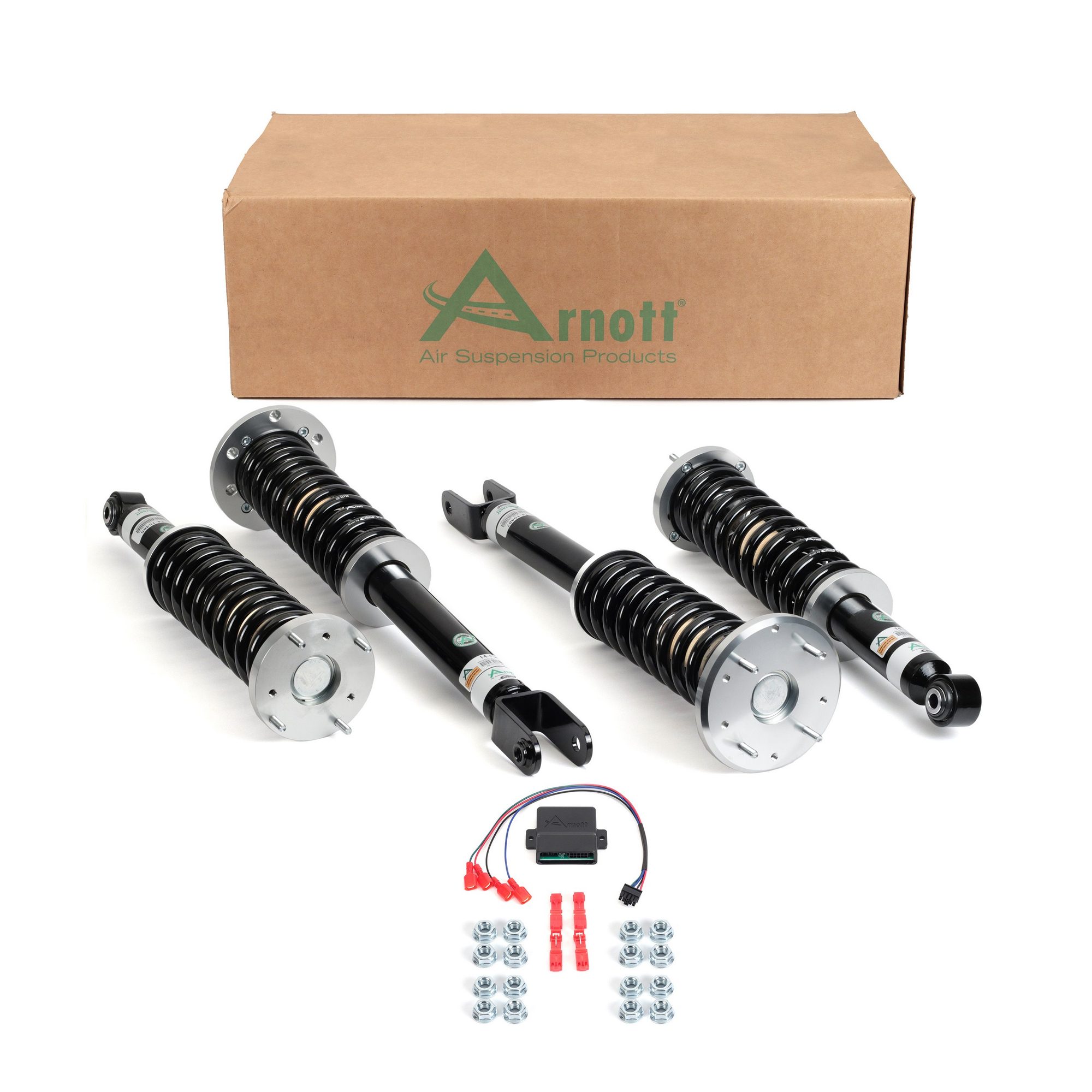 Front and Rear Air Spring to Coil Spring Conversion Kit | ARNOTT C-3417 Fits Jaguar XJ 2010-2019 — image 3