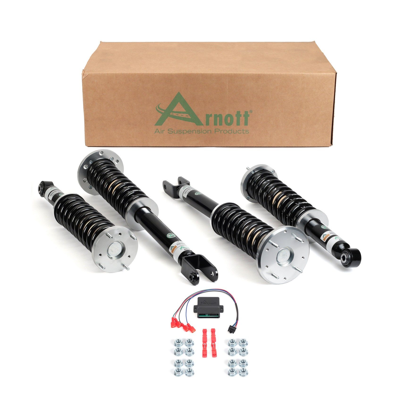 Front and Rear Air Spring to Coil Spring Conversion Kit | ARNOTT C-3417 Fits Jaguar XJ 2010-2019 — image 4