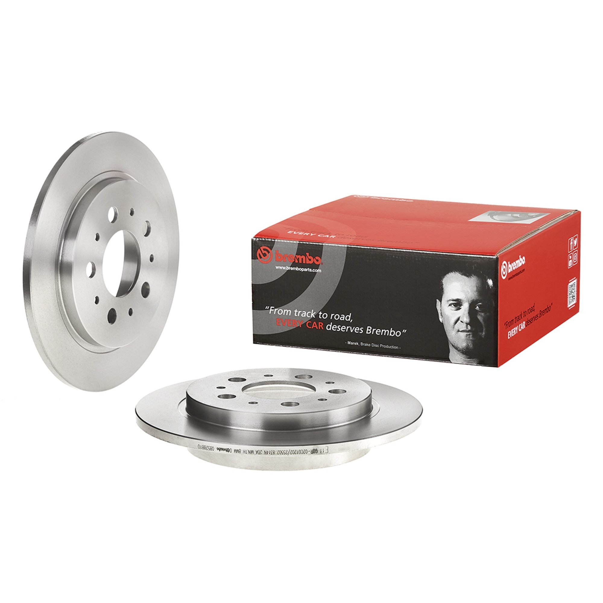 Brembo Rear Solid Brake Rotor 08.5288.10 — image 3