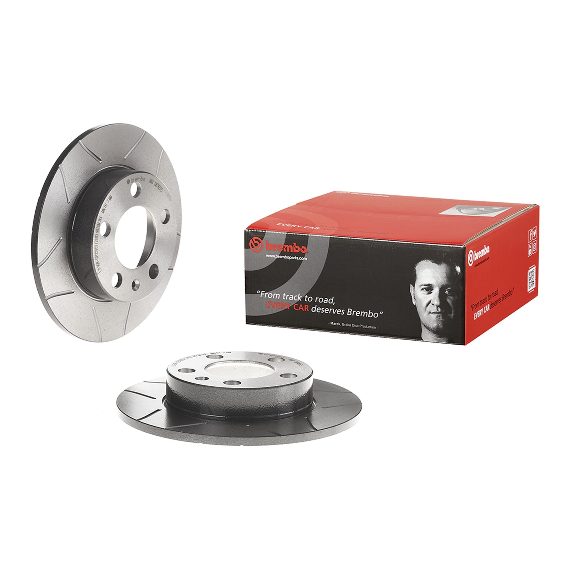 Brembo Rear Solid Brake Rotor 08.7165.75 — image 2