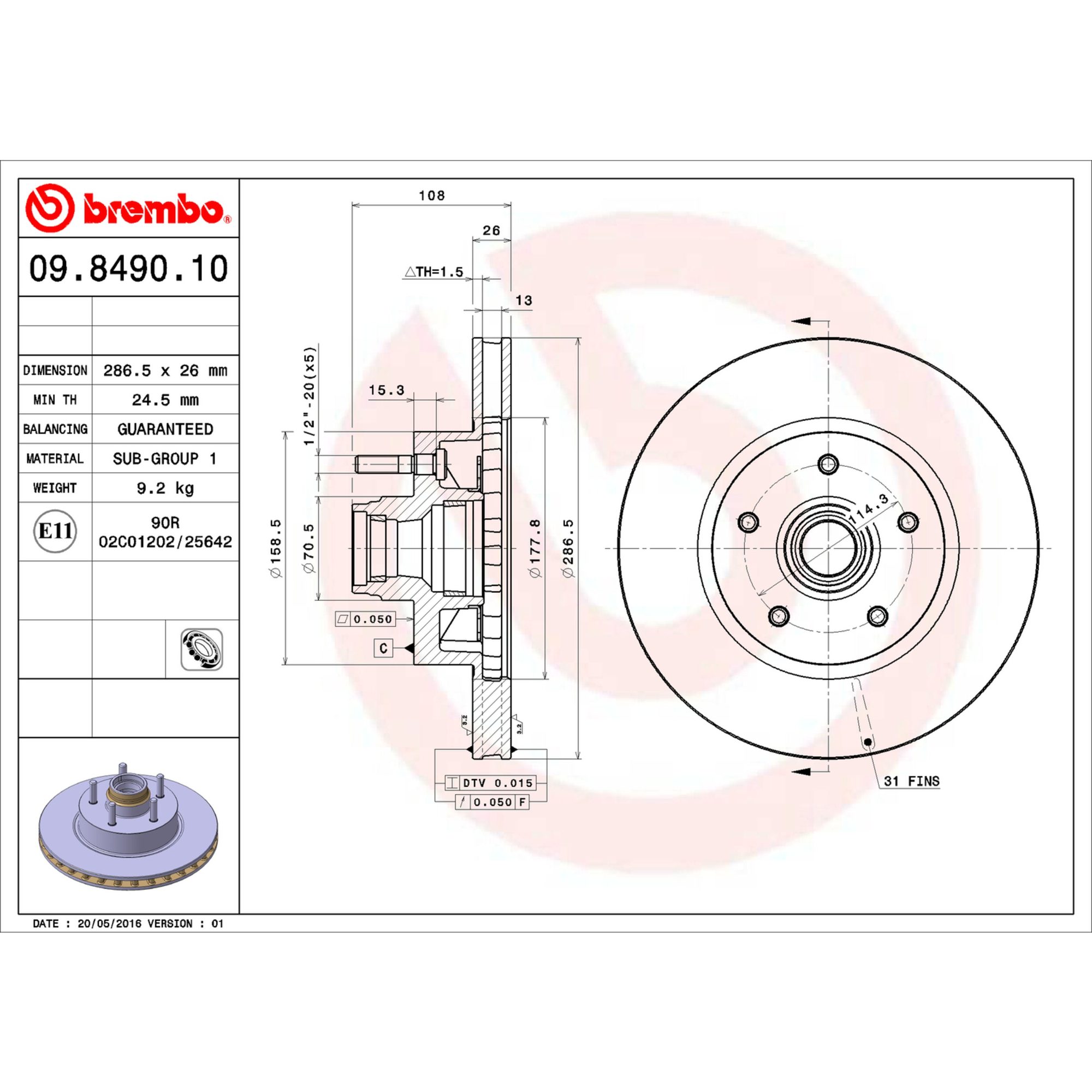 Brembo Front Brake Kit KT00074 — image 4