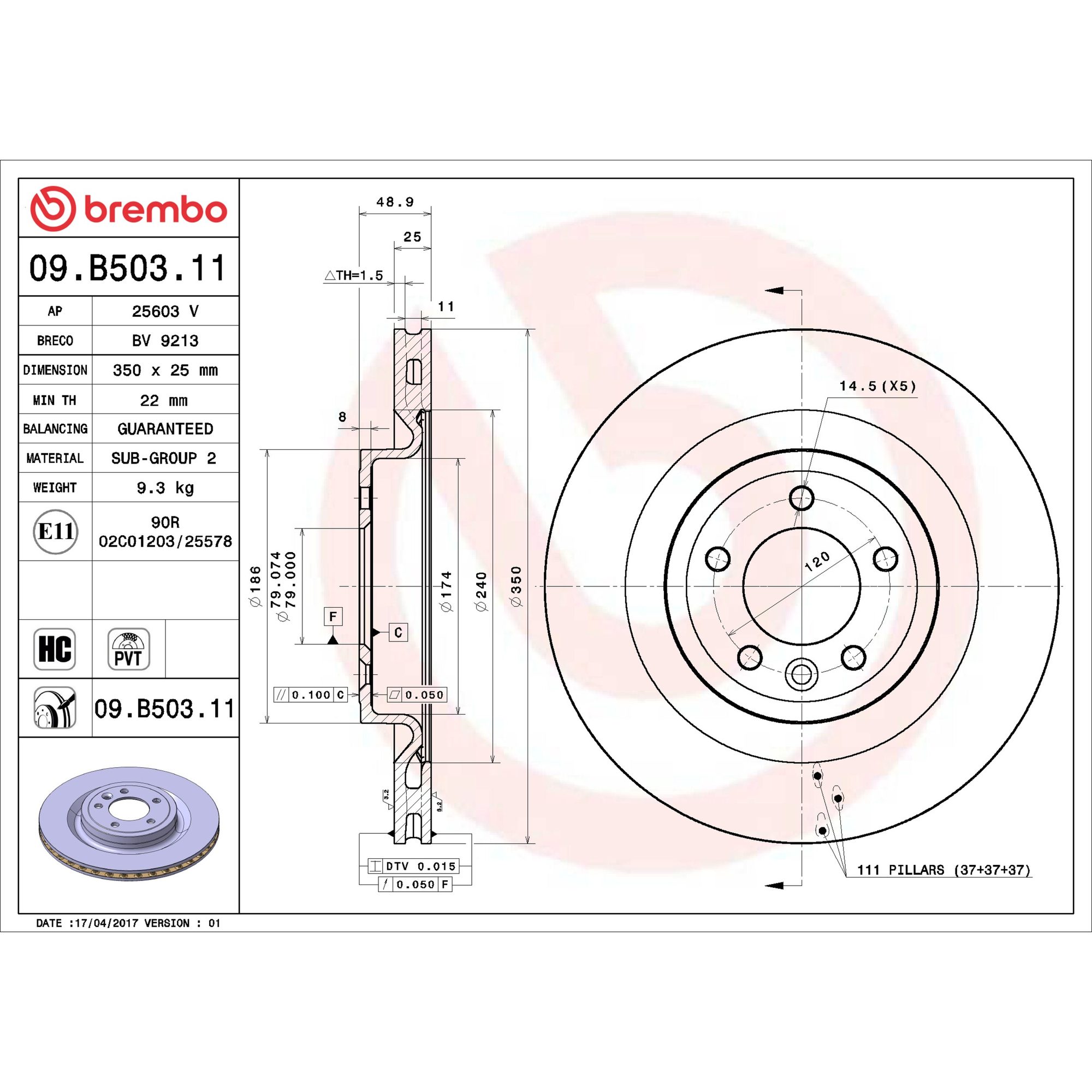 Brembo Rear Brake Kit KT00370 — image 4