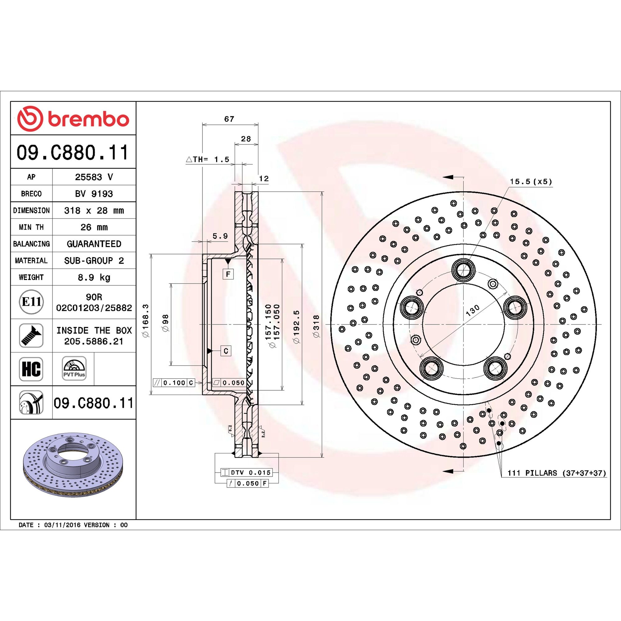 Brembo Front Brake Kit KT00734 — image 4