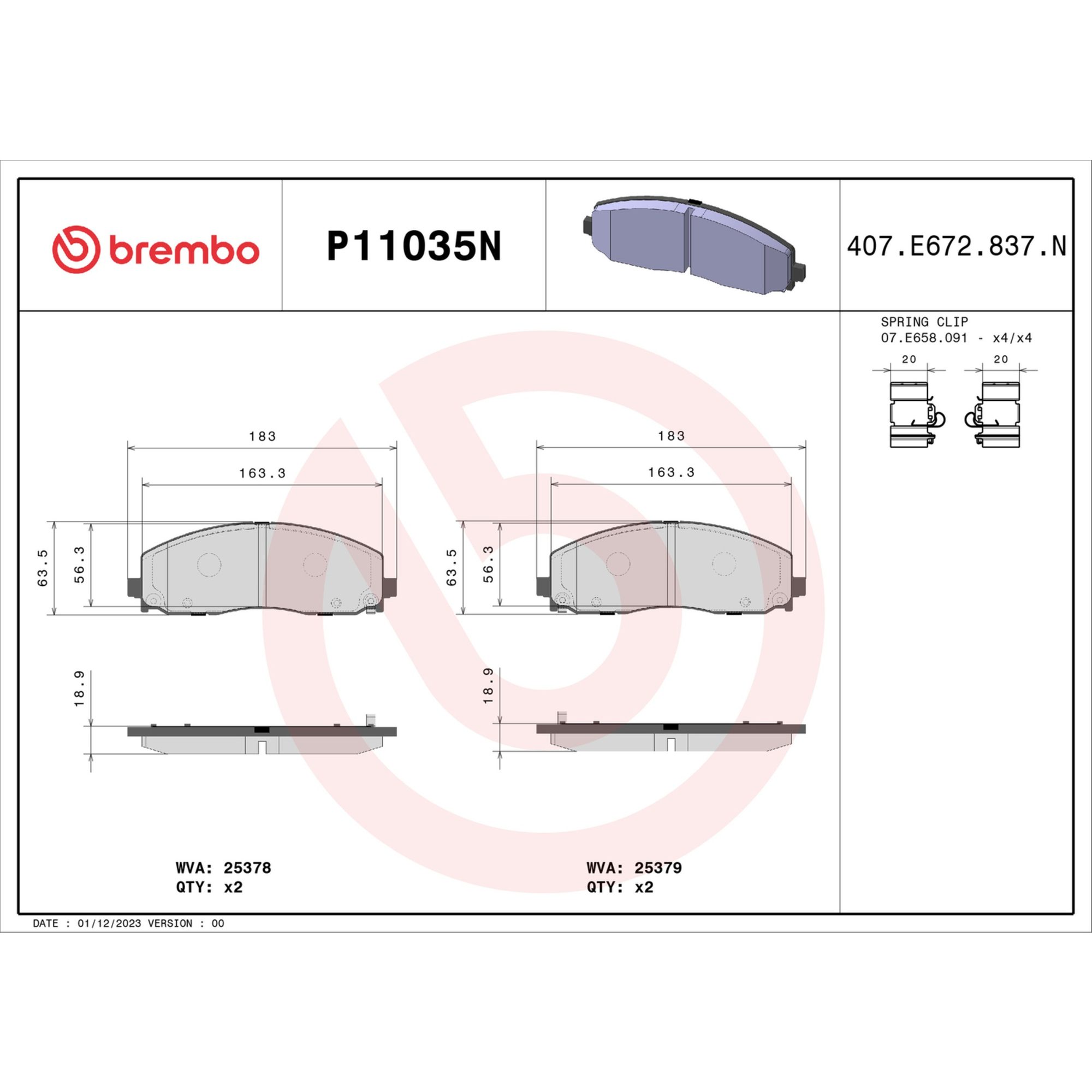 Brembo Front Brake Kit KT00815 — image 4