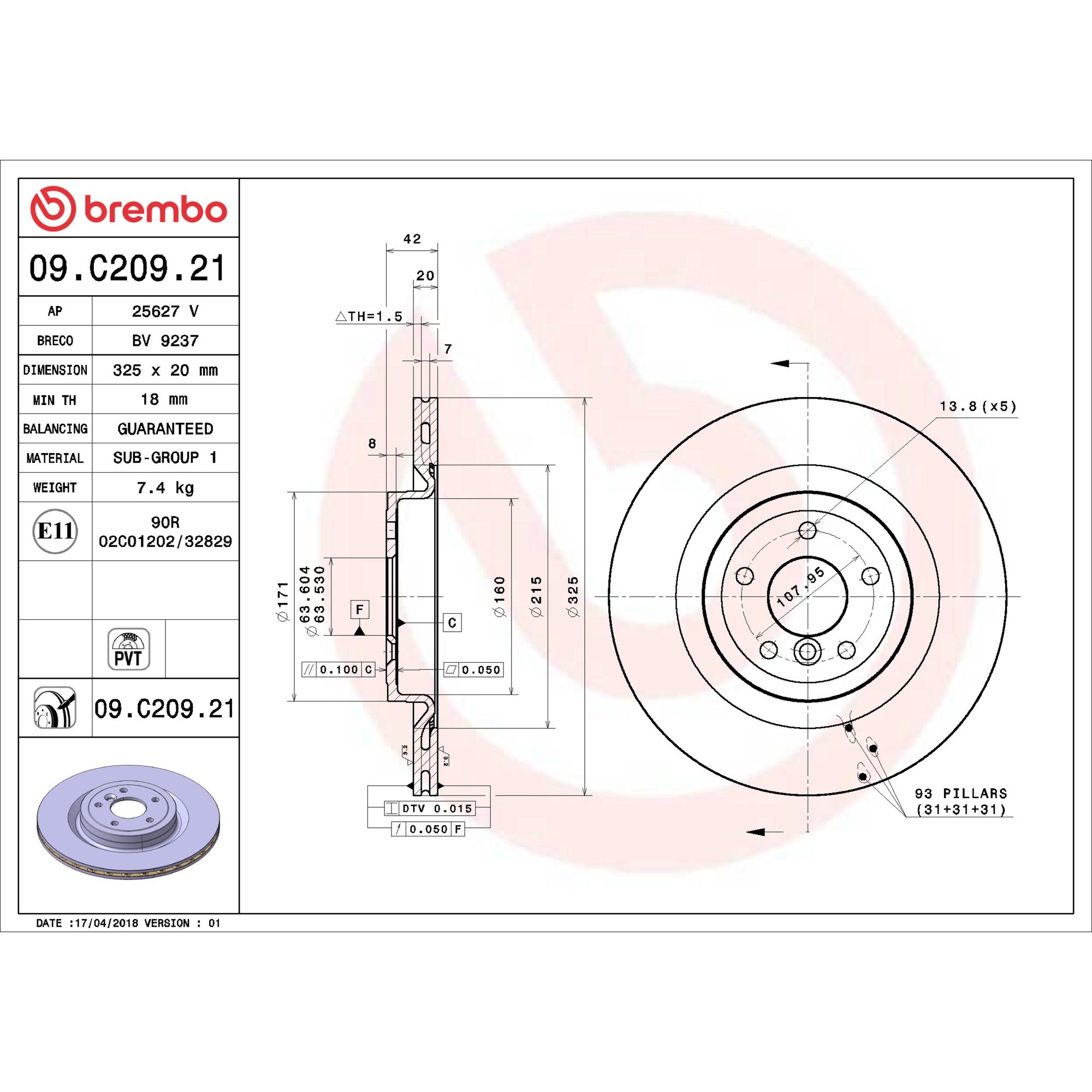 Brembo Rear Brake Kit KT00881 — image 4