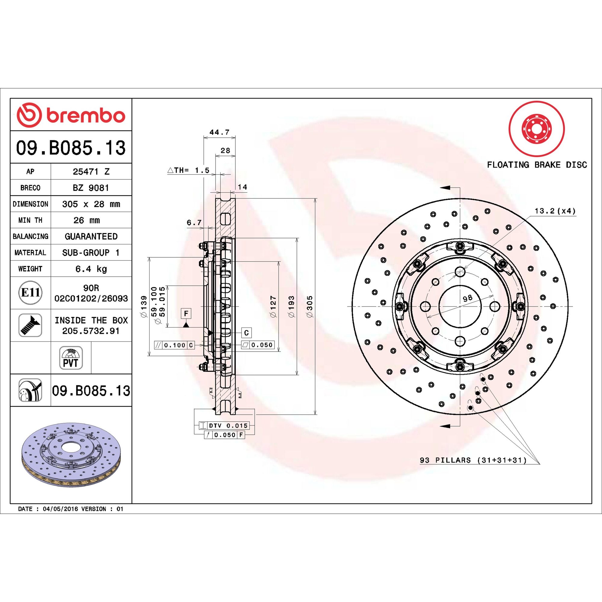 Brembo Front Brake Kit KT00937 — image 4