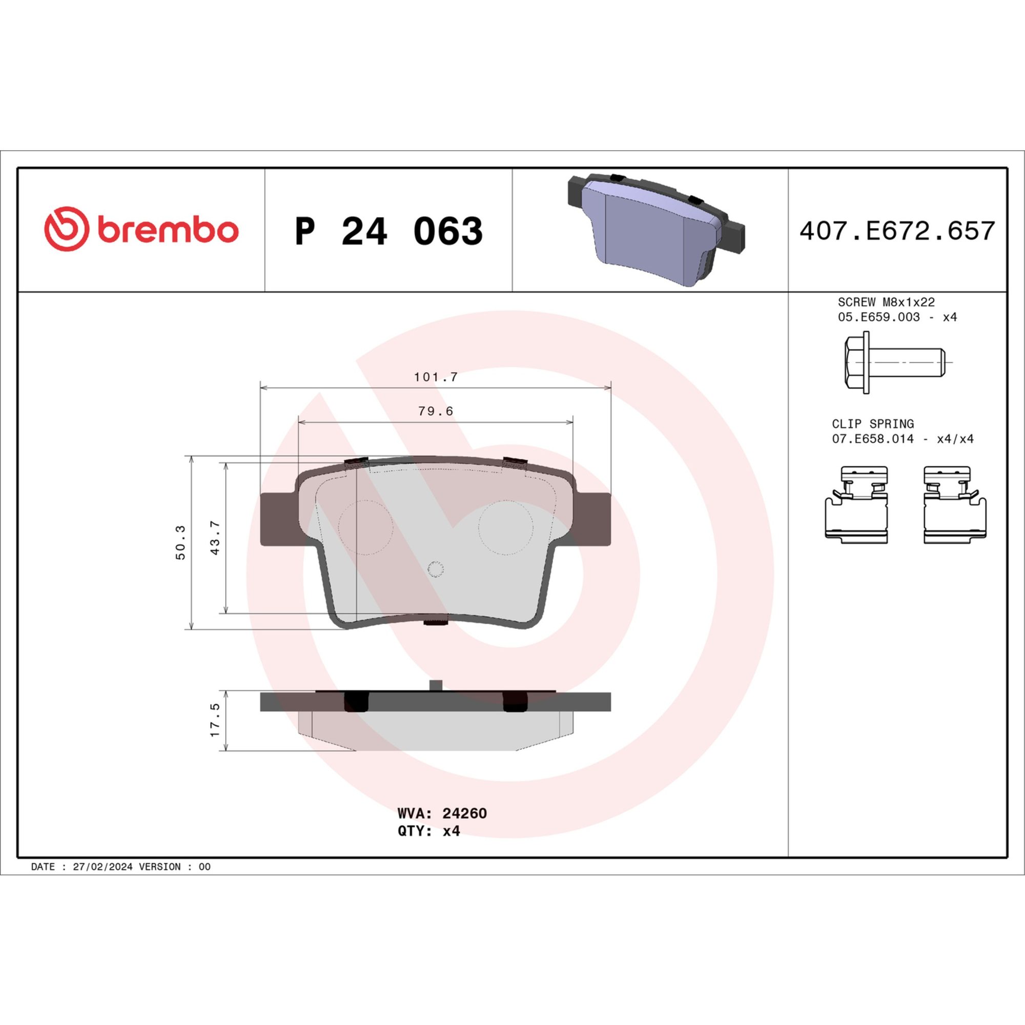 Brembo Rear Brake Kit KT04210 — image 4
