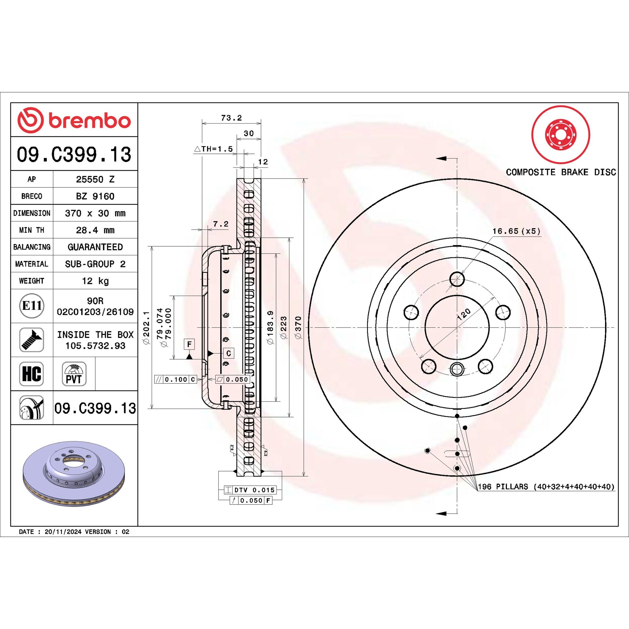 Brembo Front Brake Kit KT04528 — image 5