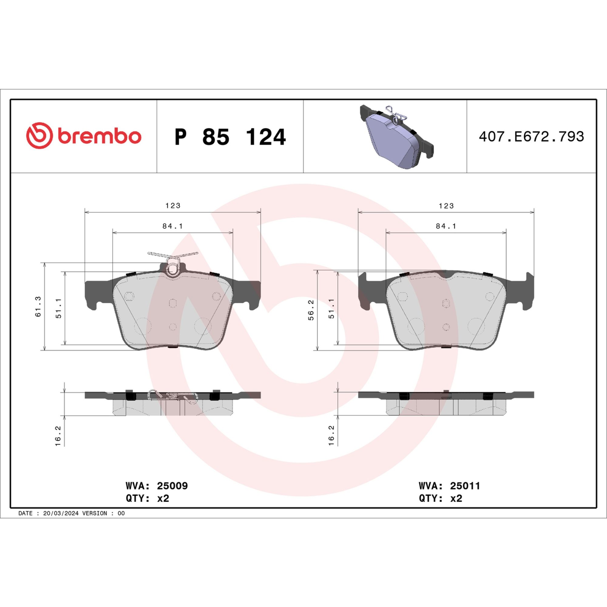 Brembo Rear Brake Kit KTX4079 — image 4
