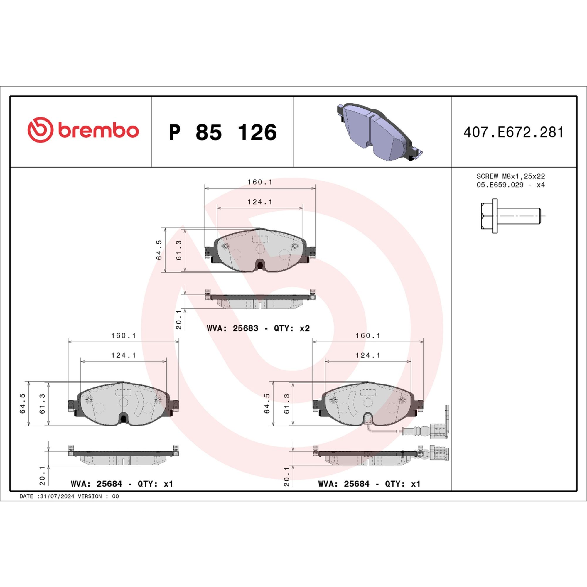 Brembo Front Brake Kit KTX4083 — image 4