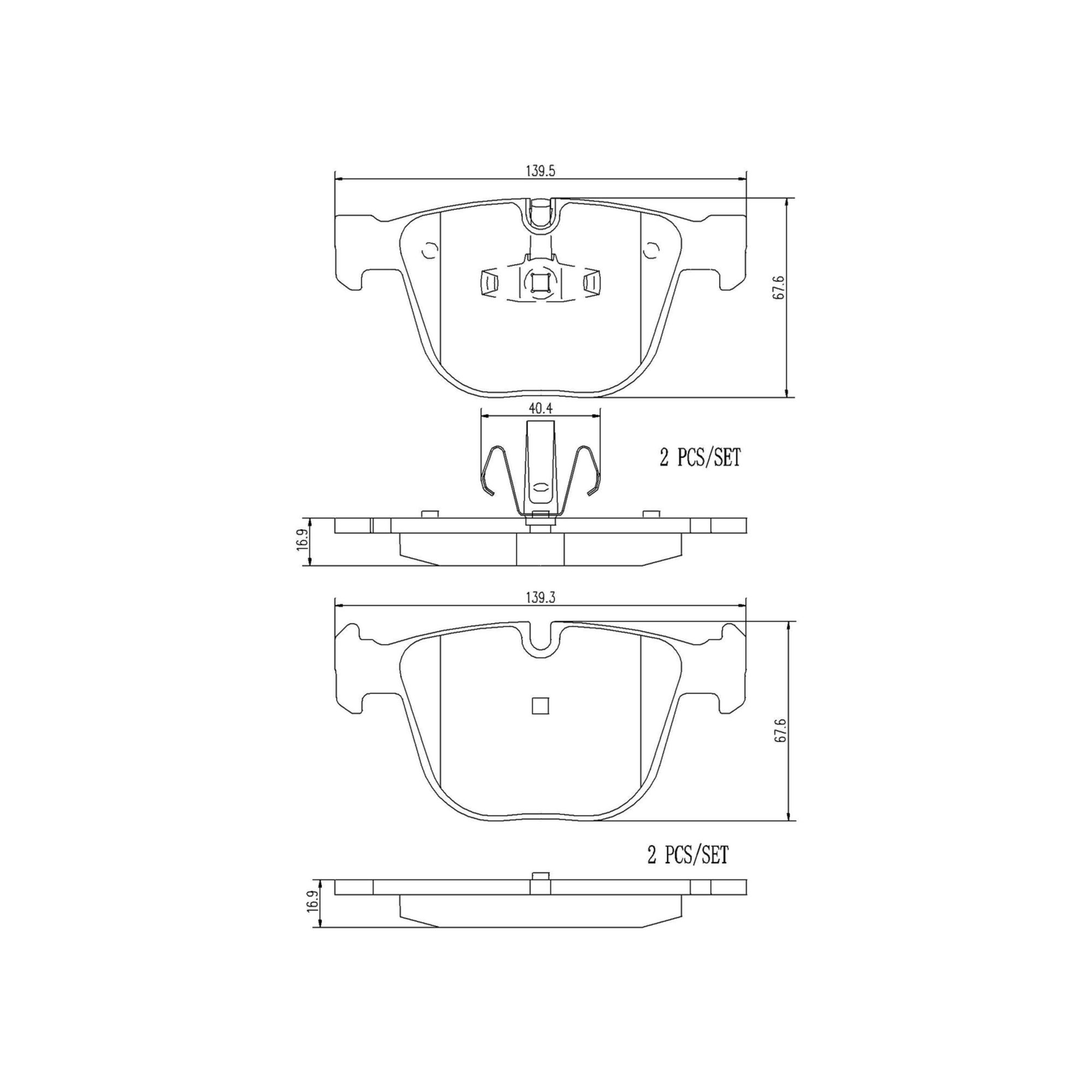 Brembo Rear Ceramic Brake Pads P06053N — image 3