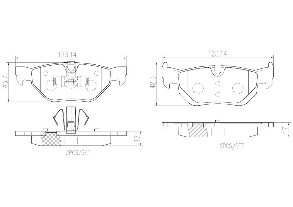 Brembo Rear Ceramic Brake Pads P06084N — image 2