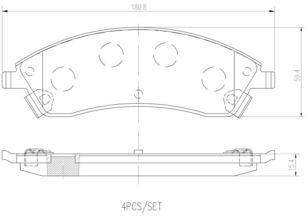 Brembo Front Ceramic Brake Pads P09019N — image 3