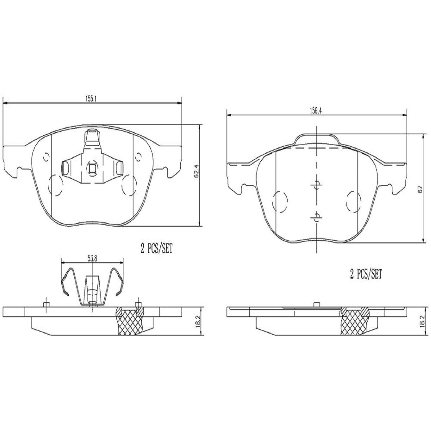 Brembo Front Ceramic Brake Pads P24061N — image 4