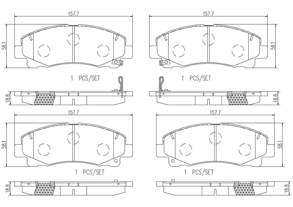 Brembo Front Ceramic Brake Pads P28087N — image 2