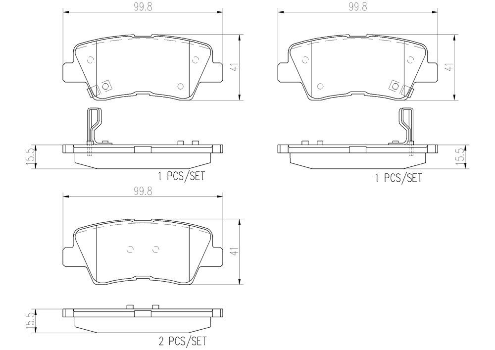 Brembo Rear Ceramic Brake Pads P30047N — image 4