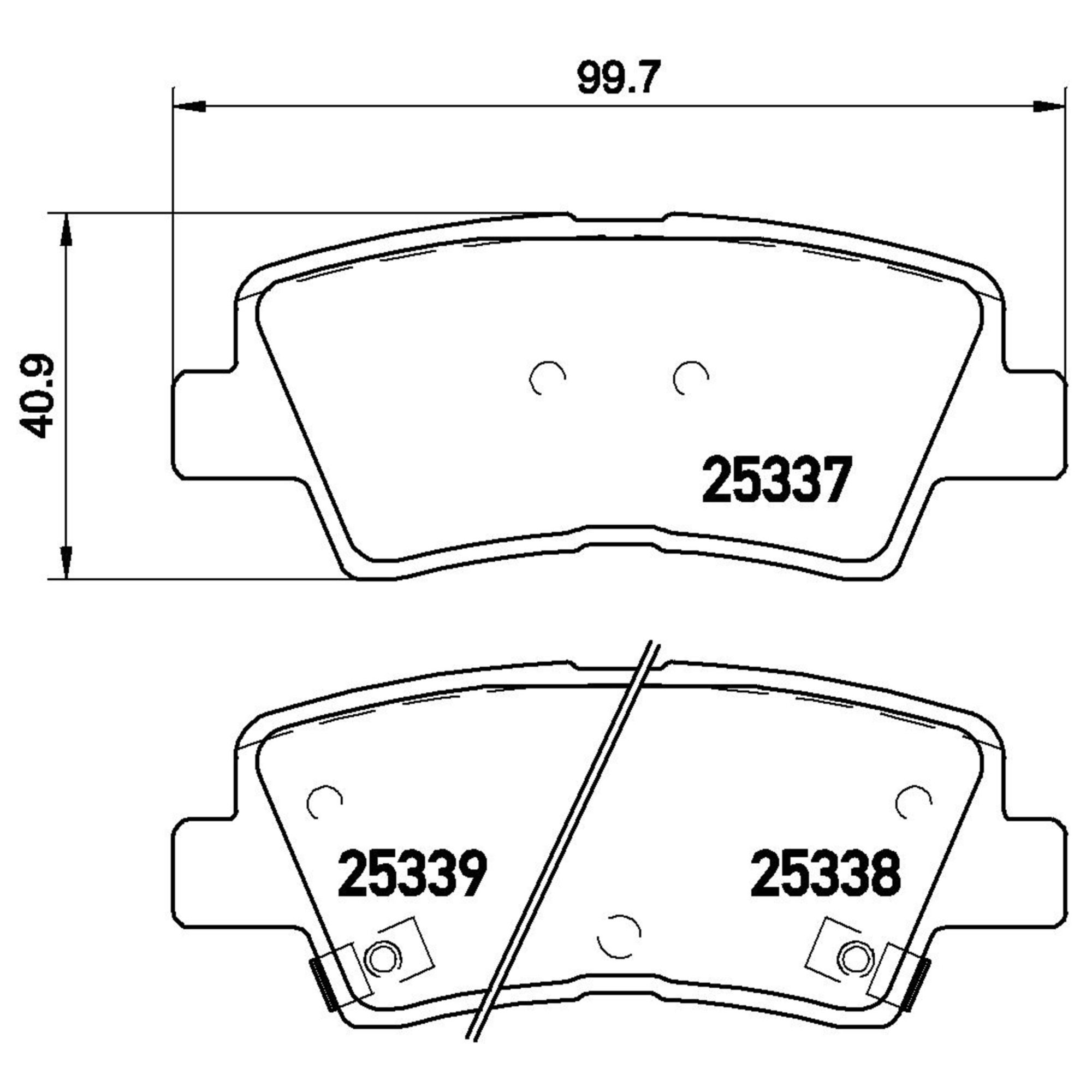 Brembo Rear Brake Pads P30067X — image 2