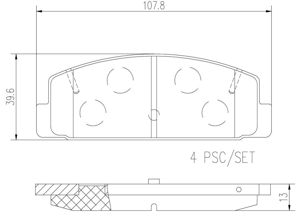 Brembo Rear Ceramic Brake Pads P49036N — image 3