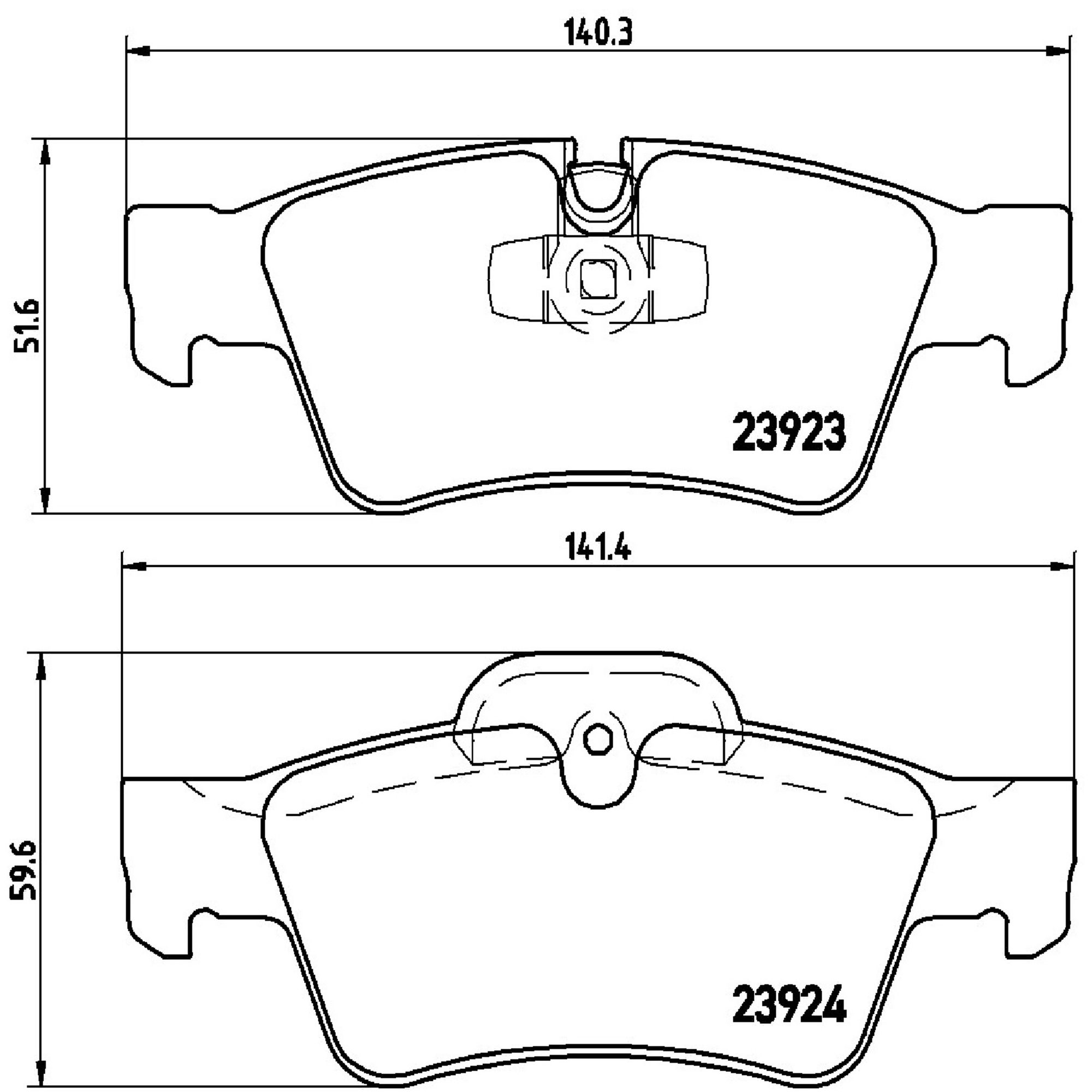 Brembo Rear Brake Pads P50064 — image 4