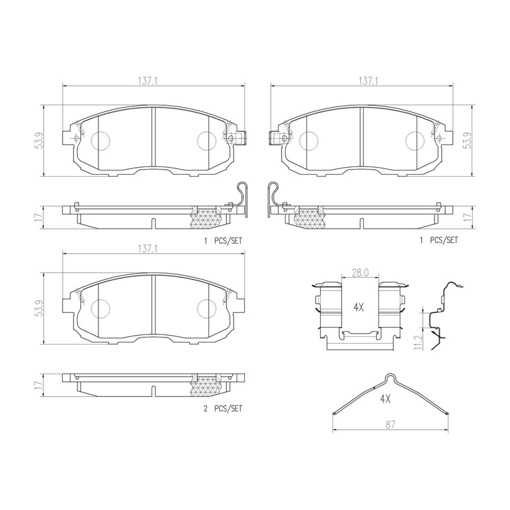 Brembo Front Ceramic Brake Pads P56021N — image 3