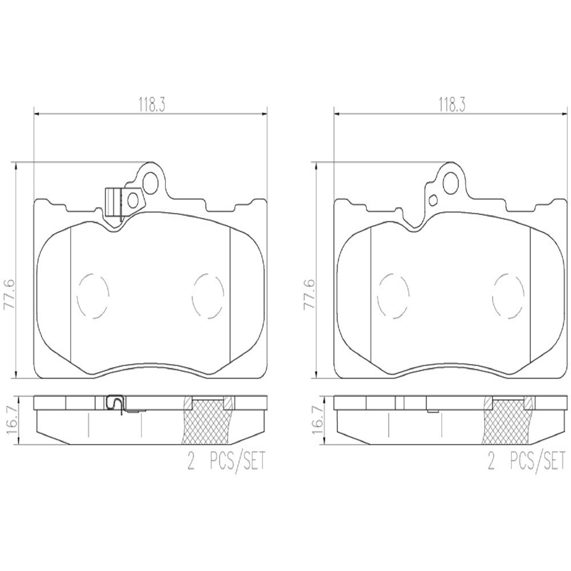 Brembo Front Ceramic Brake Pads P83072N — image 4