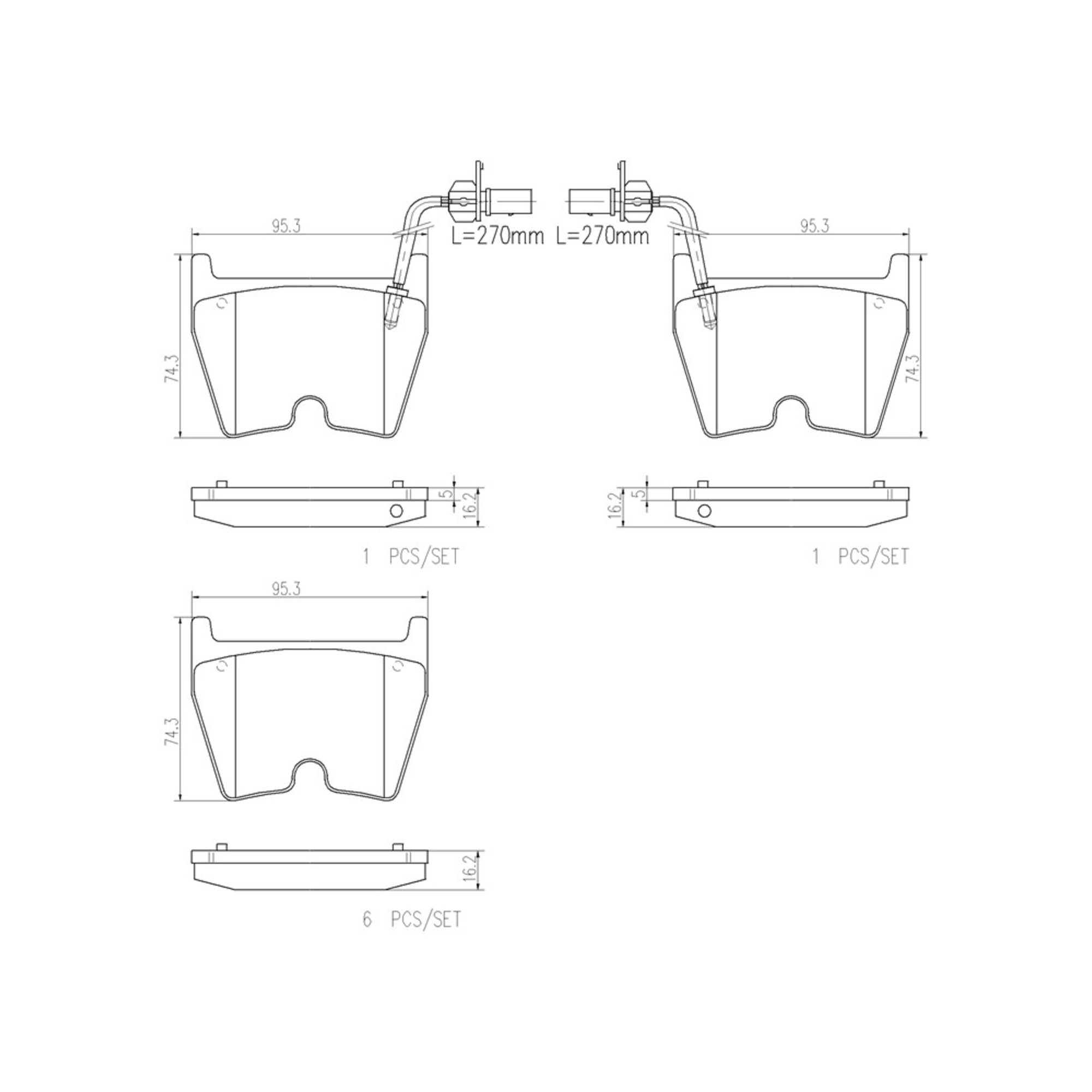 Brembo Front Ceramic Brake Pads P85078N — image 3