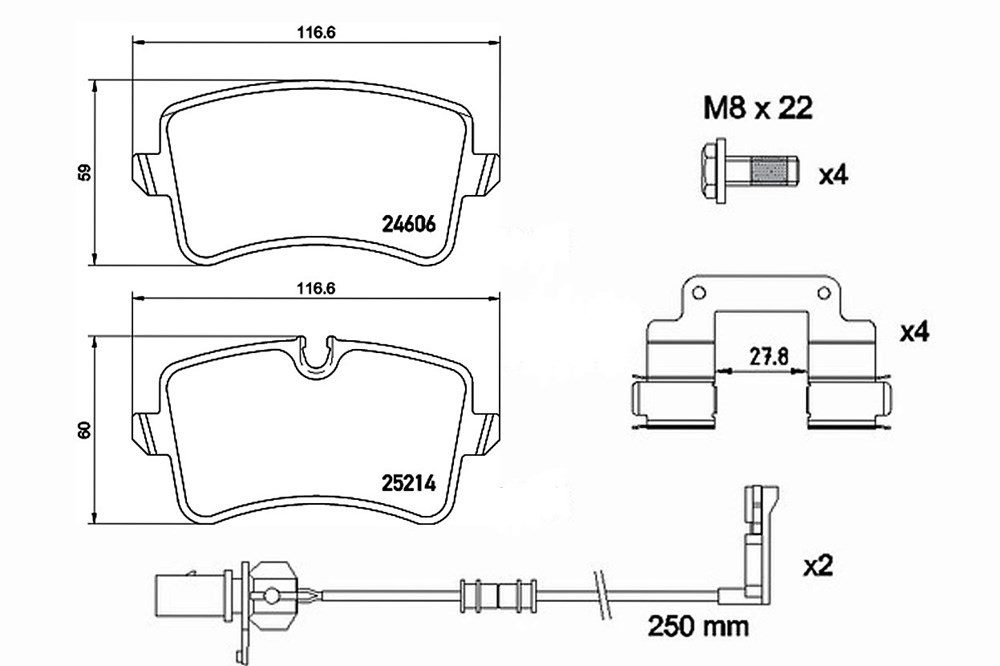 Brembo Rear Ceramic Brake Pads P85157N — image 3