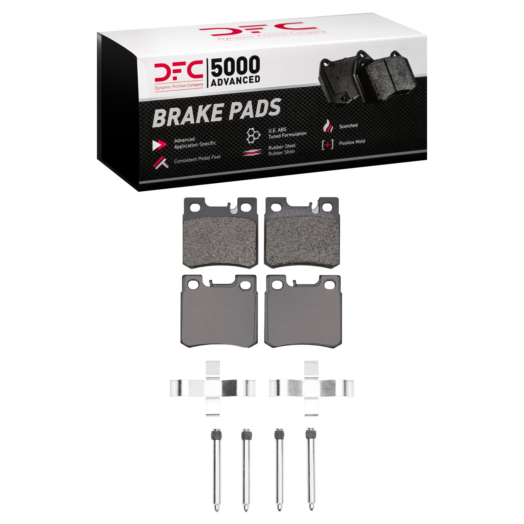 Dynamic Friction 5000 Advance Brake Pads With Hardware - 1551-0495-02