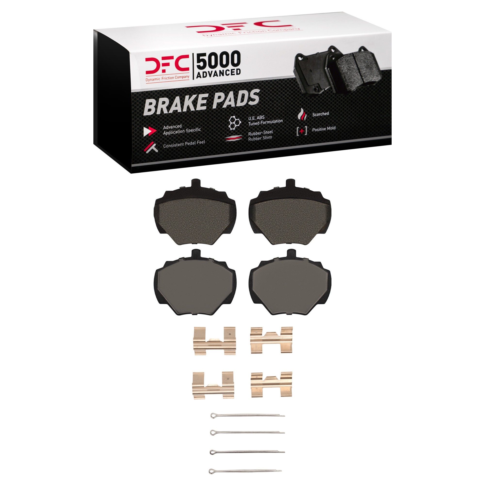 Dynamic Friction 5000 Advance Brake Pads With Hardware - 1551-0518-11