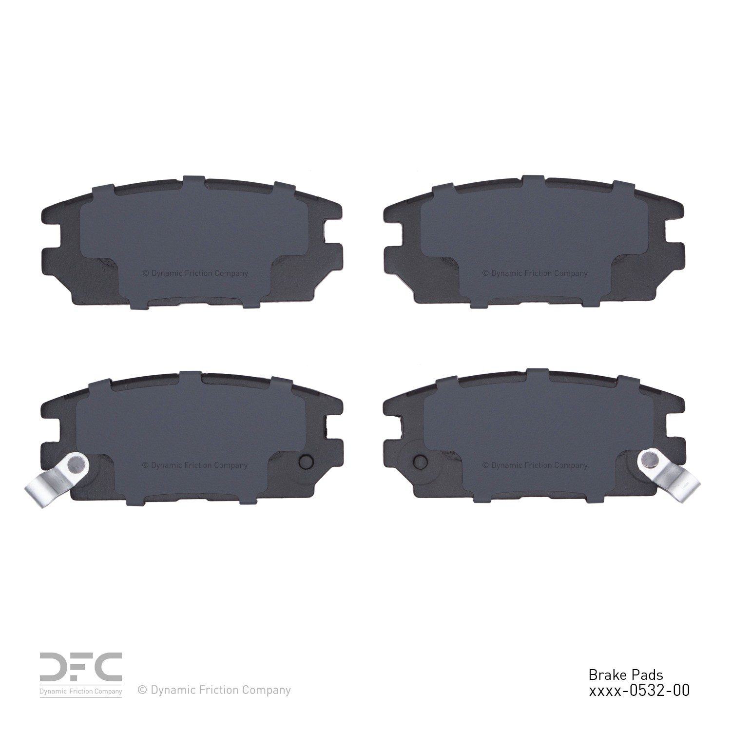 Dynamic Friction 5000 Advanced Brake Pads Without Hardware - 1551-0532-00