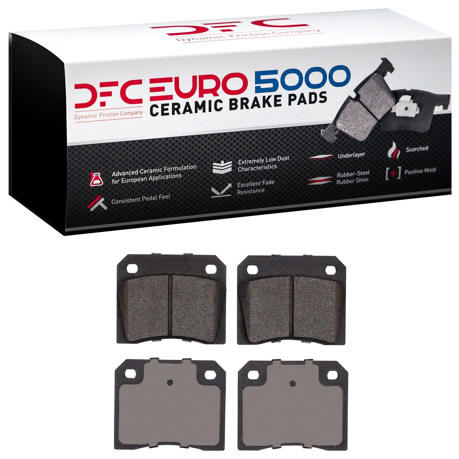 DFC Rear EURO 5000 Ceramic Brake Pads (4 Pads) — image 2