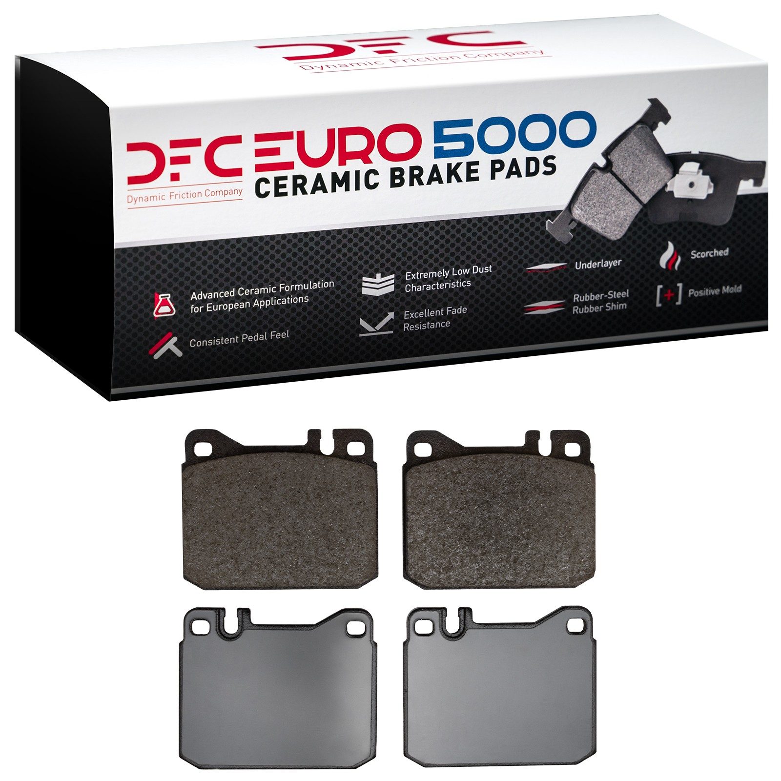 Dynamic Friction 5000 Euro Ceramic Brake Pads Without Hardware - 1600-0145-00 — image 2