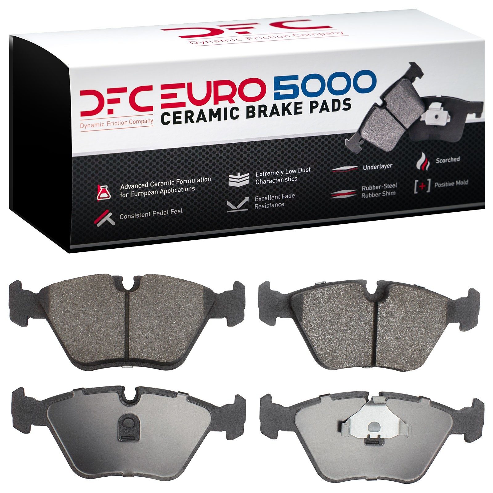 DFC Front EURO 5000 Ceramic Brake Pads (4 Pads) — image 2