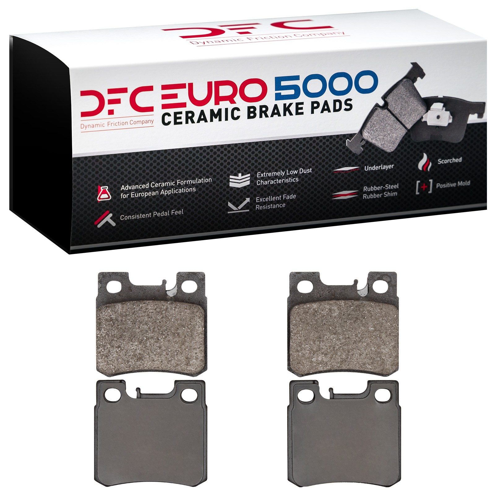 Dynamic Friction 5000 Euro Ceramic Brake Pads Without Hardware - 1600-0495-00 — image 3