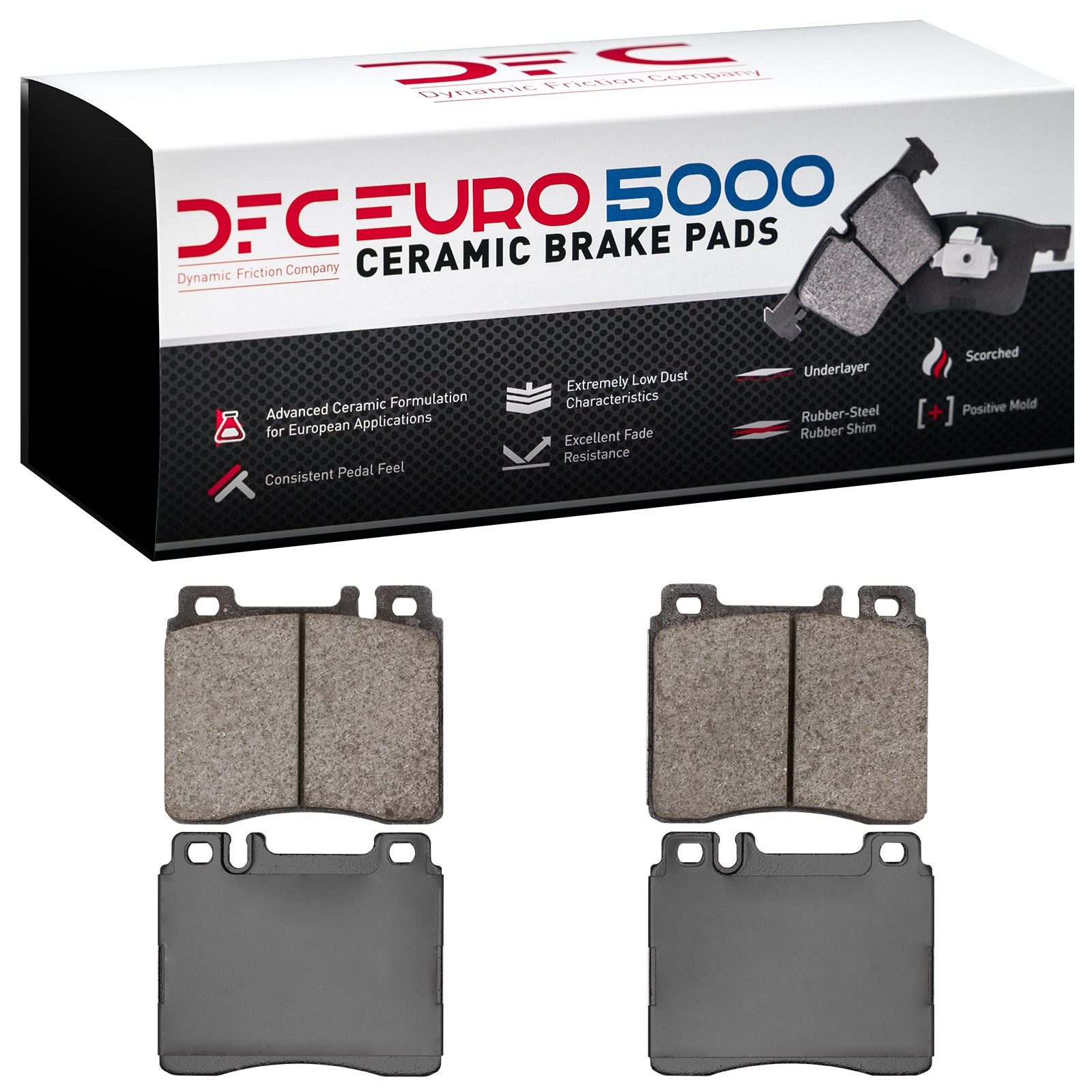 Dynamic Friction 5000 Euro Ceramic Brake Pads Without Hardware - 1600-0577-00 — image 2