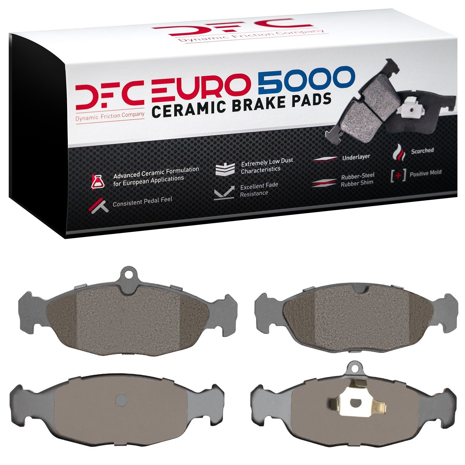 Dynamic Friction 5000 Euro Ceramic Brake Pads Without Hardware - 1600-0688-00 — image 2