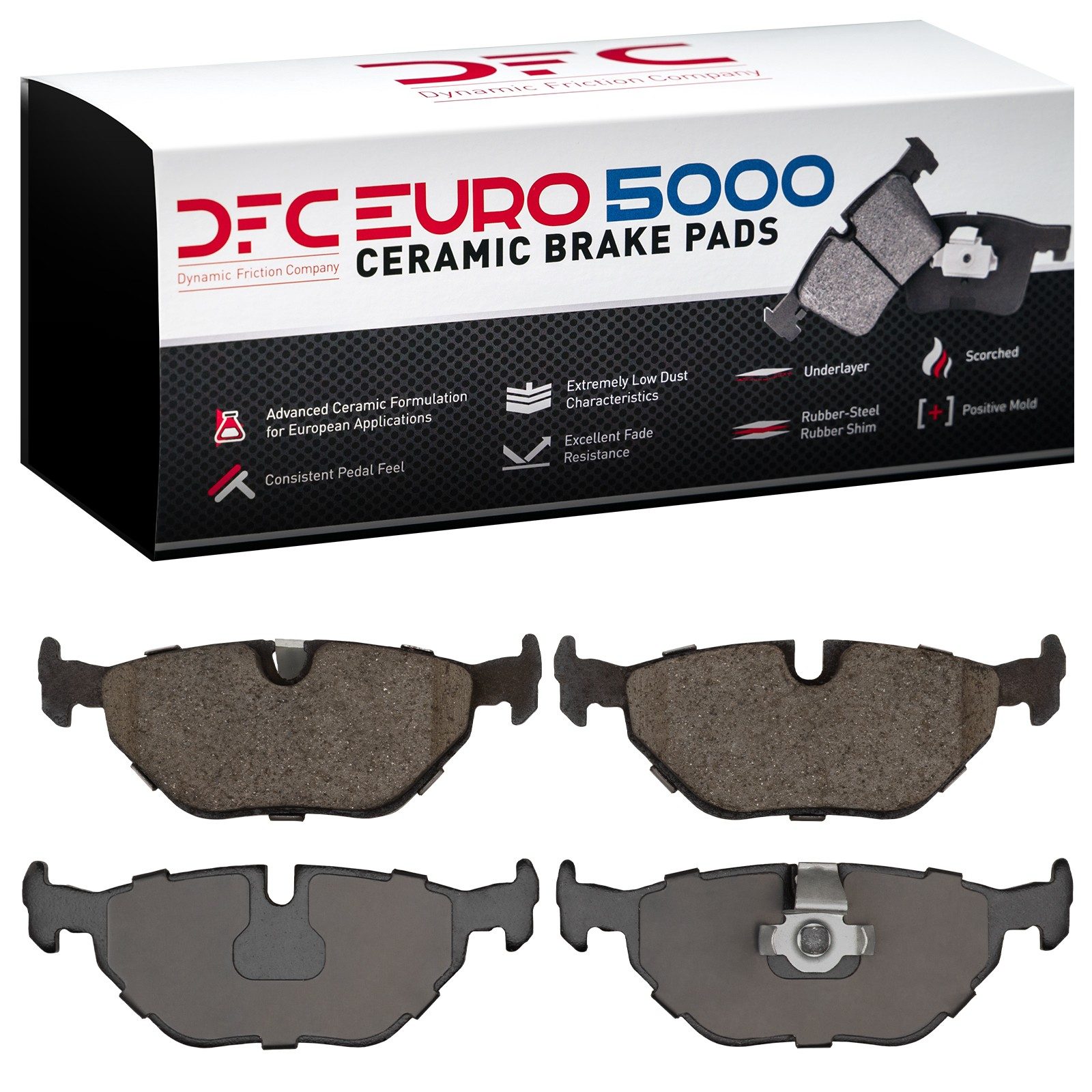 DFC Rear EURO 5000 Ceramic Brake Pads (4 Pads) — image 2