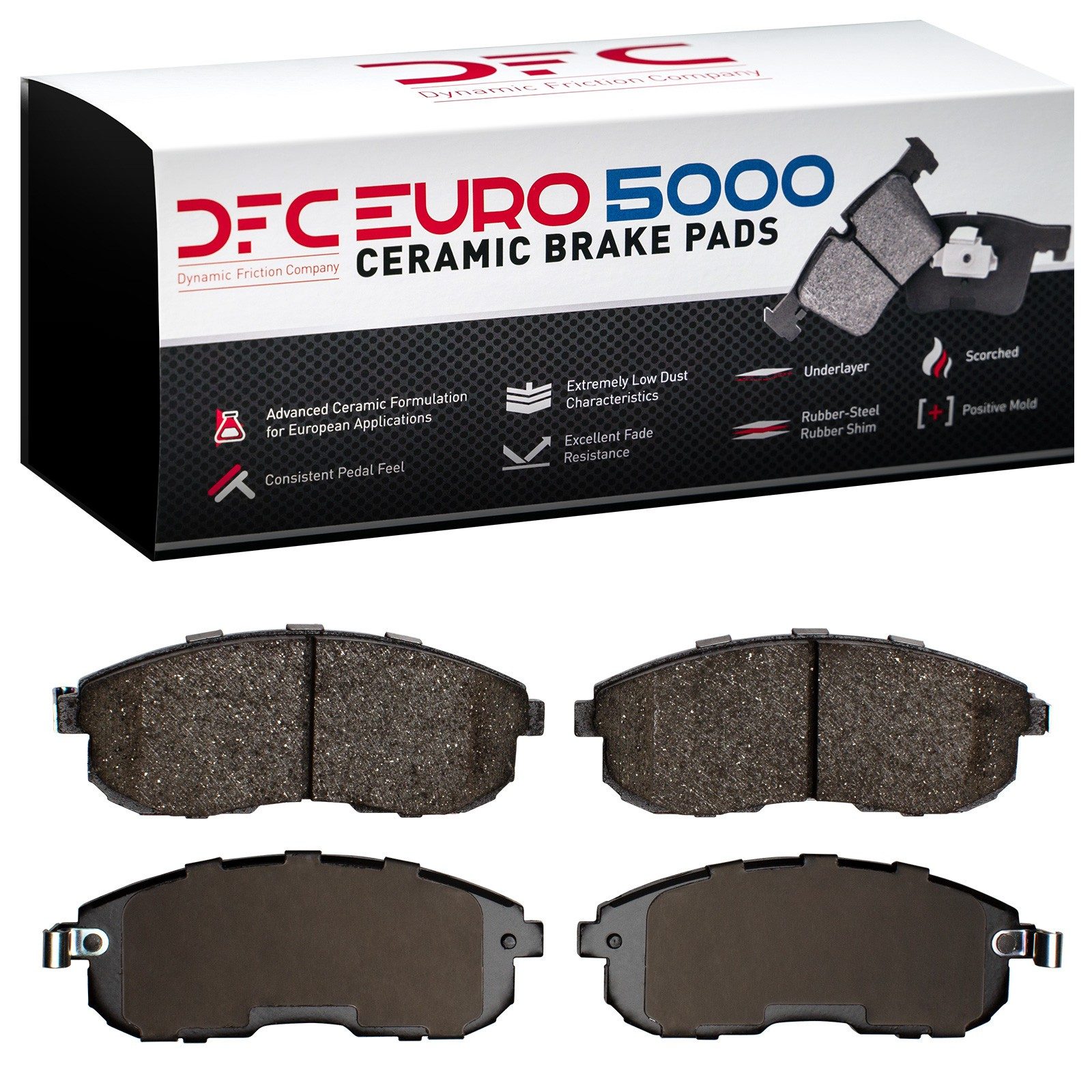 Dynamic Friction 5000 Euro Ceramic Brake Pads Without Hardware - 1600-0815-00 — image 2