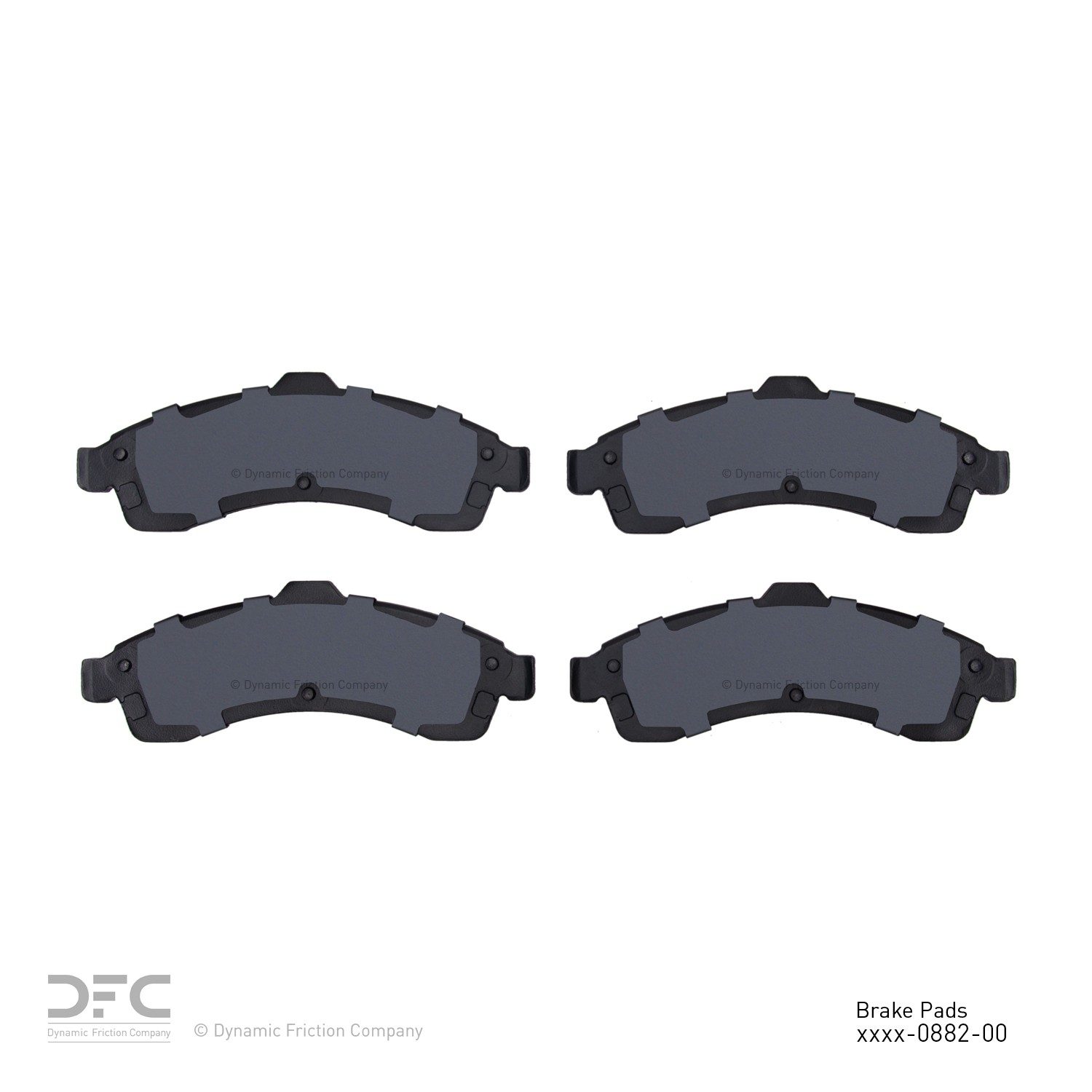 Dynamic Friction 5000 Euro Ceramic Brake Pads Without Hardware - 1600-0882-00