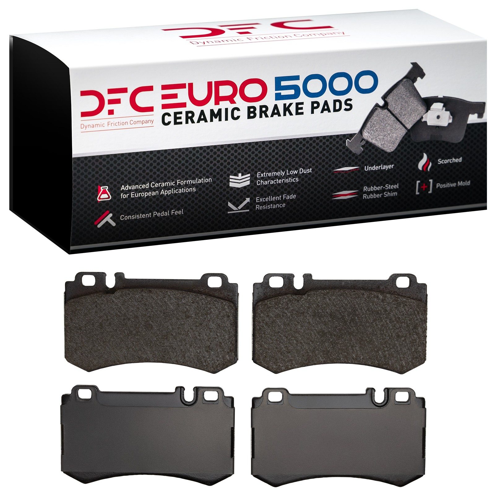 Dynamic Friction 5000 Euro Ceramic Brake Pads Without Hardware - 1600-0984-00 — image 2