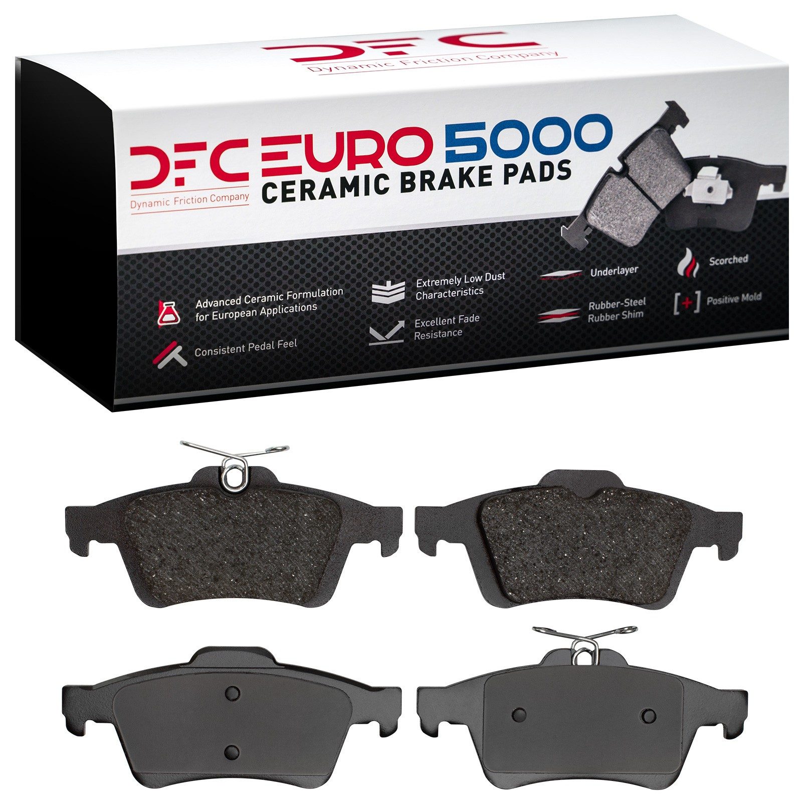 DFC Rear EURO 5000 Ceramic Brake Pads (4 Pads) — image 2