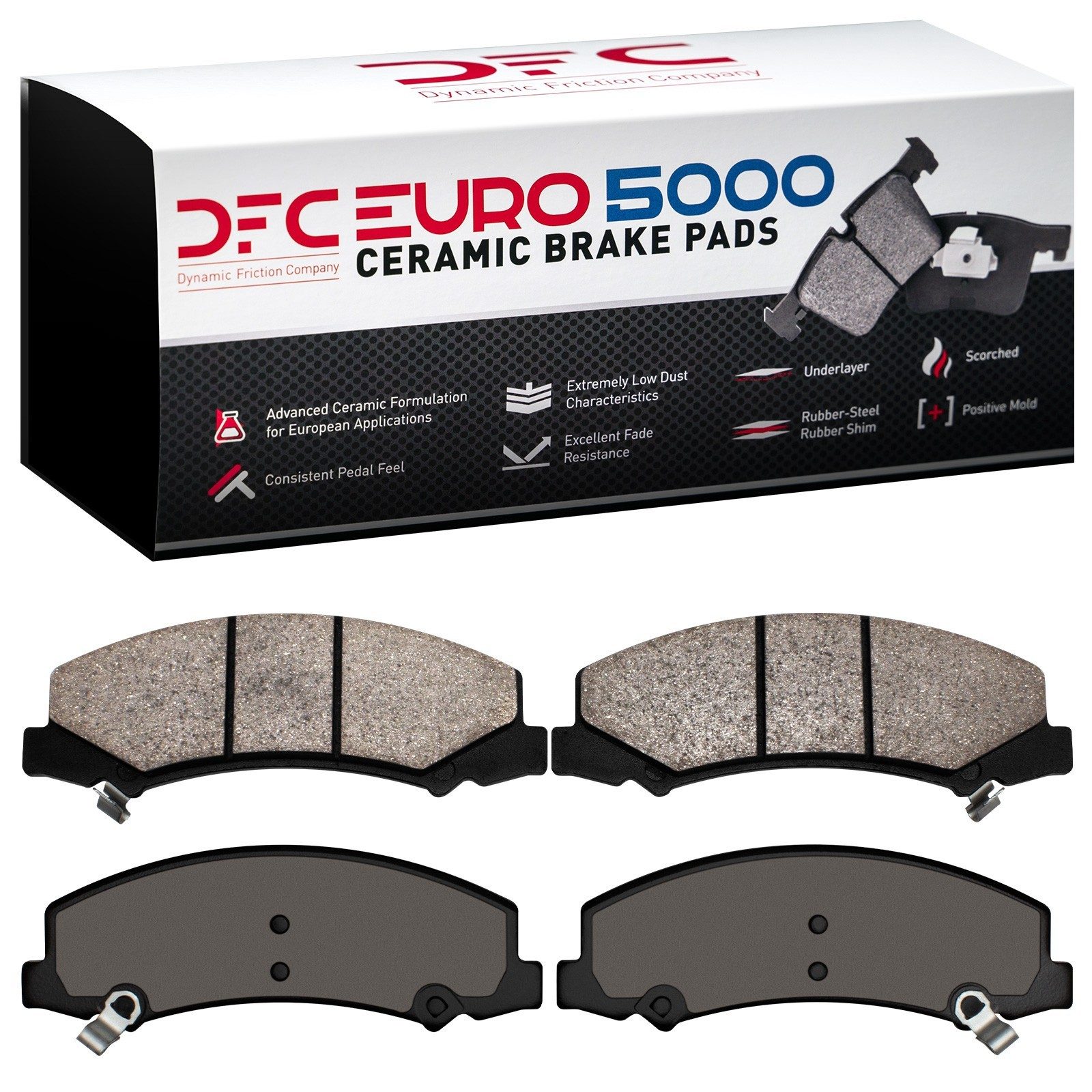 Dynamic Friction 5000 Euro Ceramic Brake Pads Without Hardware - 1600-1159-00 — image 2