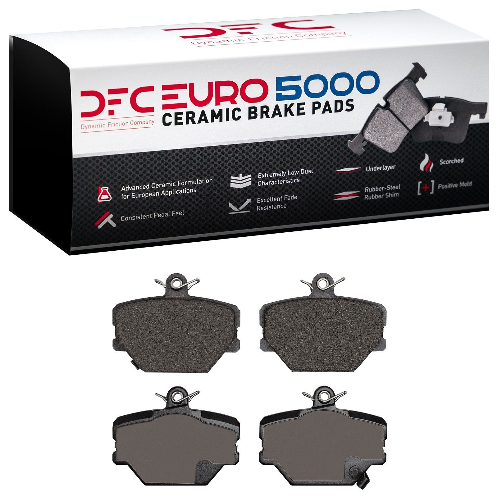 Dynamic Friction 5000 Euro Ceramic Brake Pads Without Hardware - 1600-1252-00 — image 3