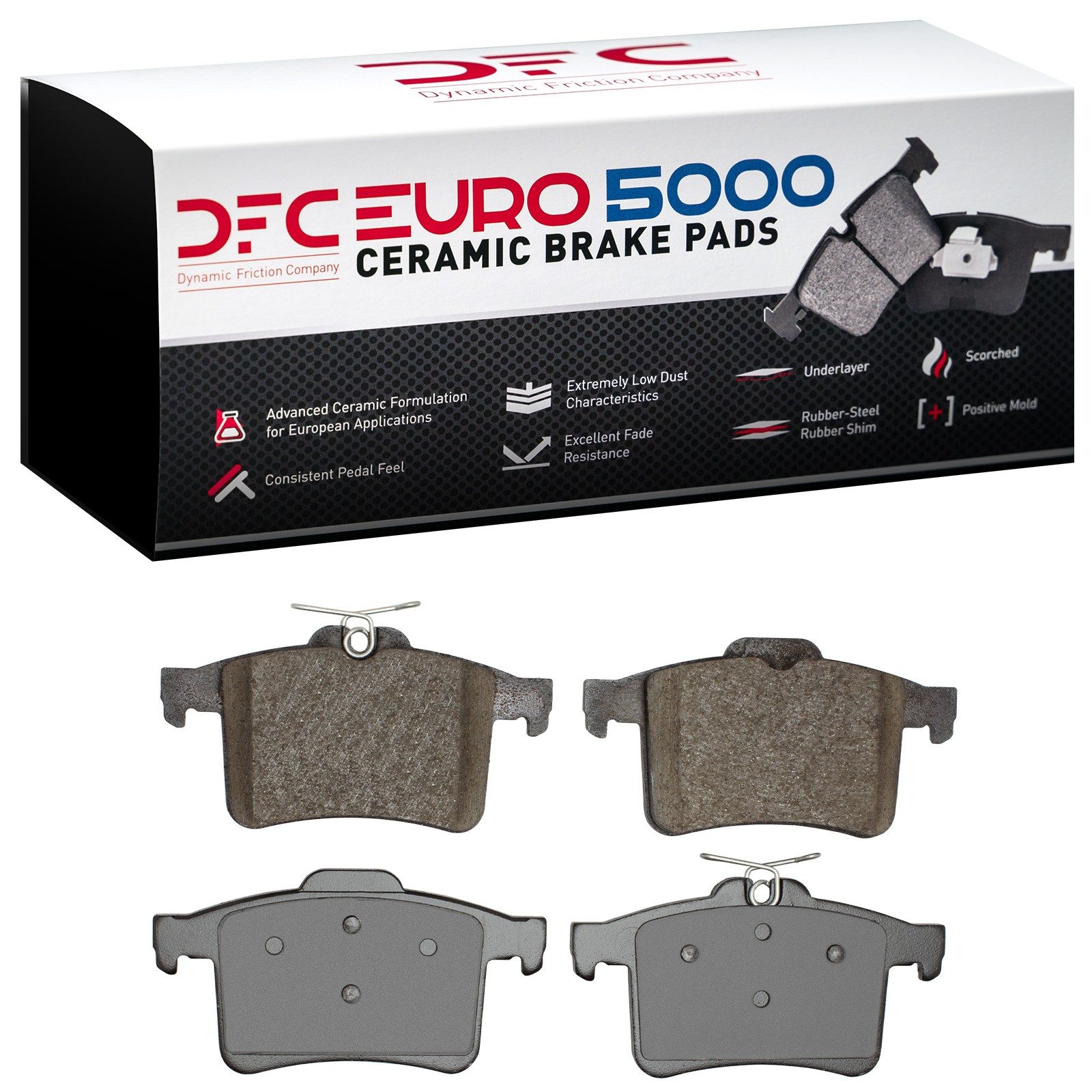 Dynamic Friction 5000 Euro Ceramic Brake Pads Without Hardware - 1600-1449-00 — image 2