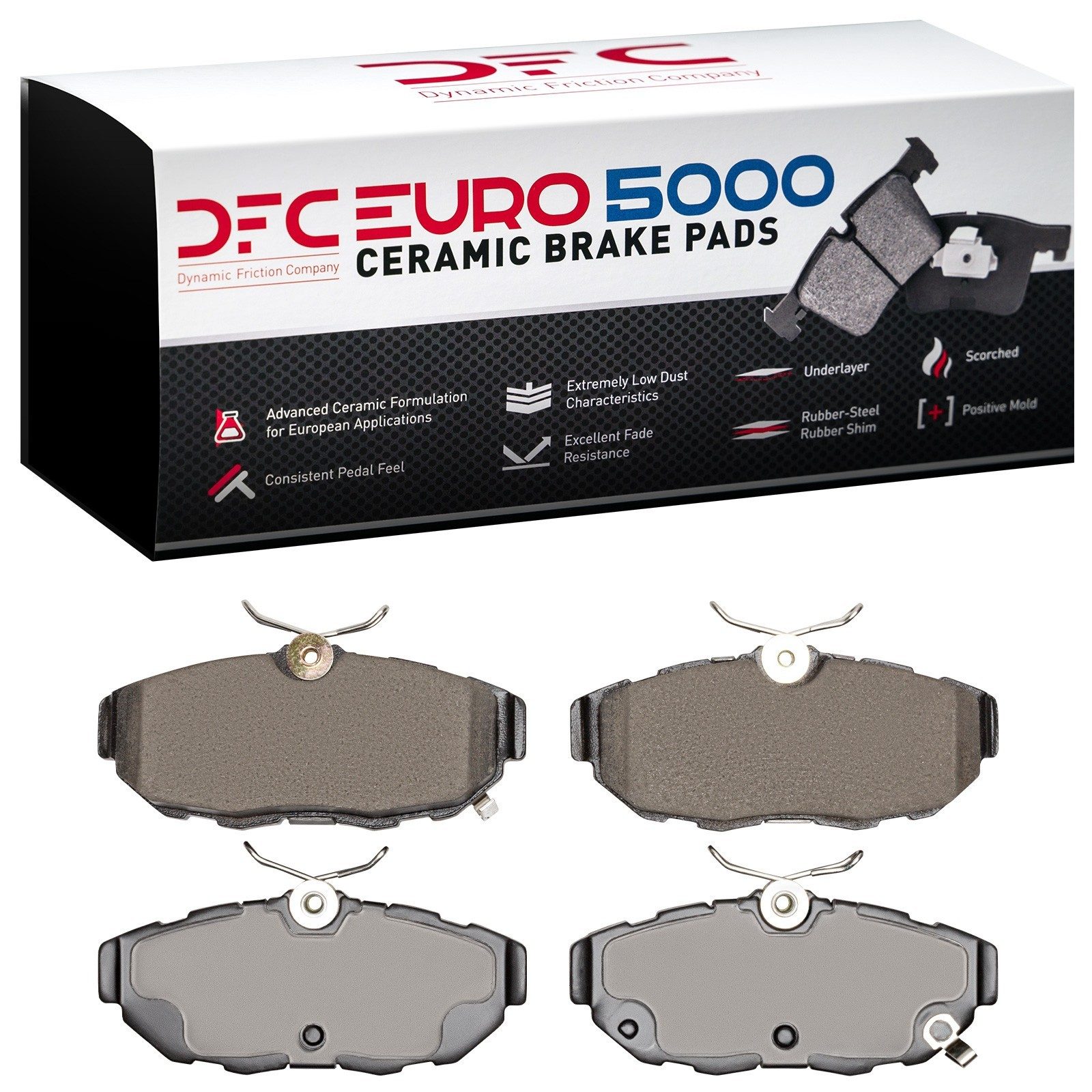 Dynamic Friction 5000 Euro Ceramic Brake Pads Without Hardware - 1600-1465-00 — image 2