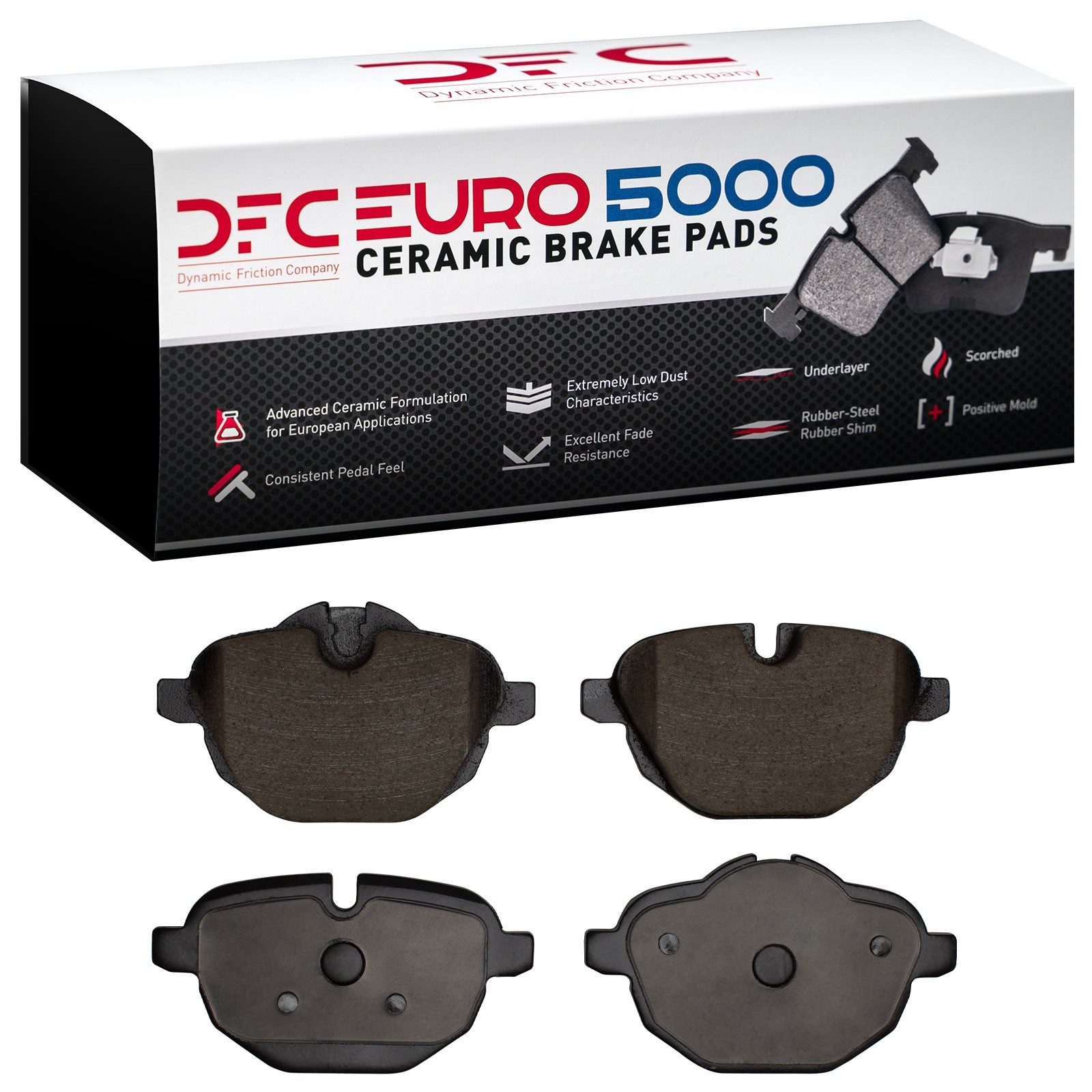 DFC Rear EURO 5000 Ceramic Brake Pads (4 Pads) — image 2