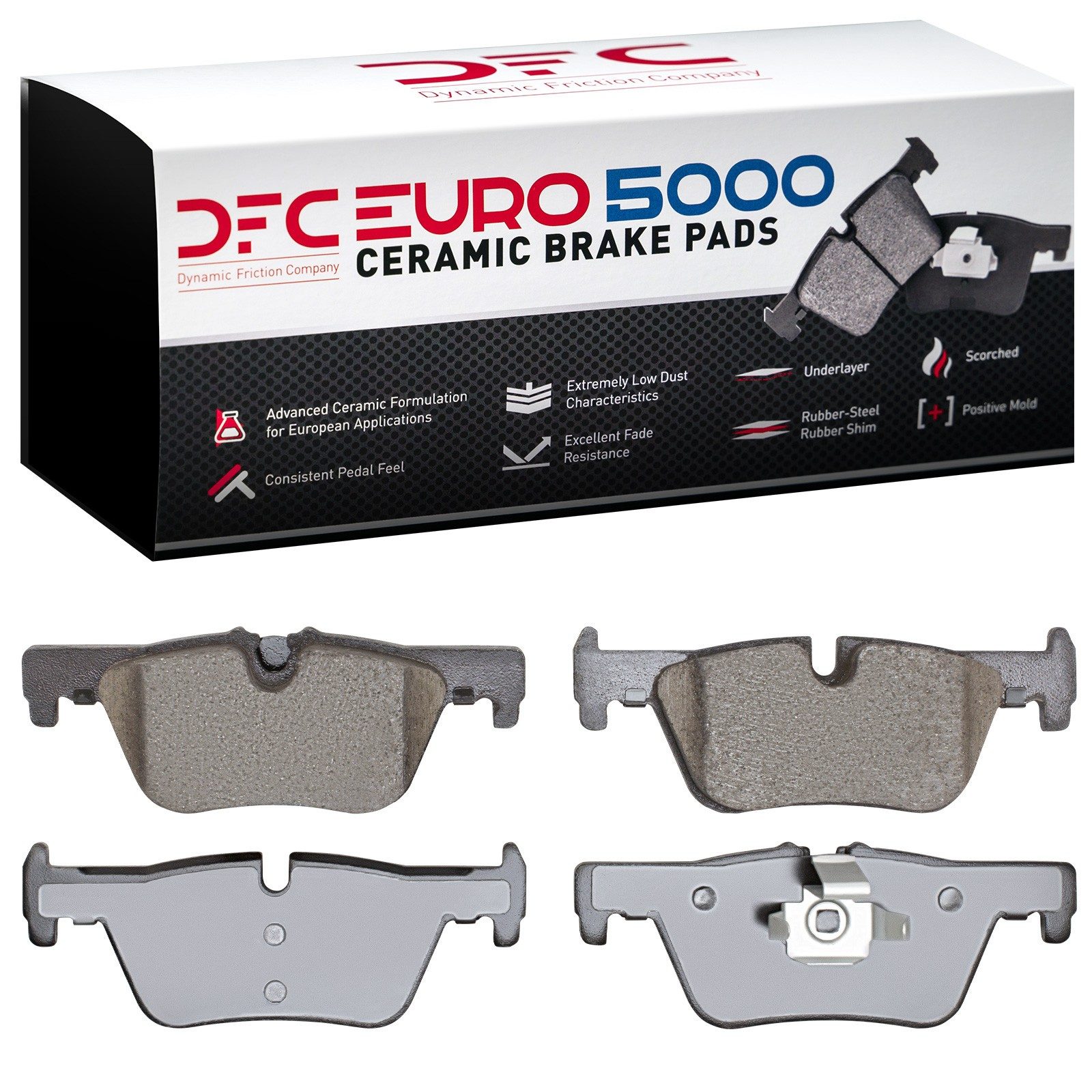 DFC Rear EURO 5000 Ceramic Brake Pads (4 Pads) — image 2