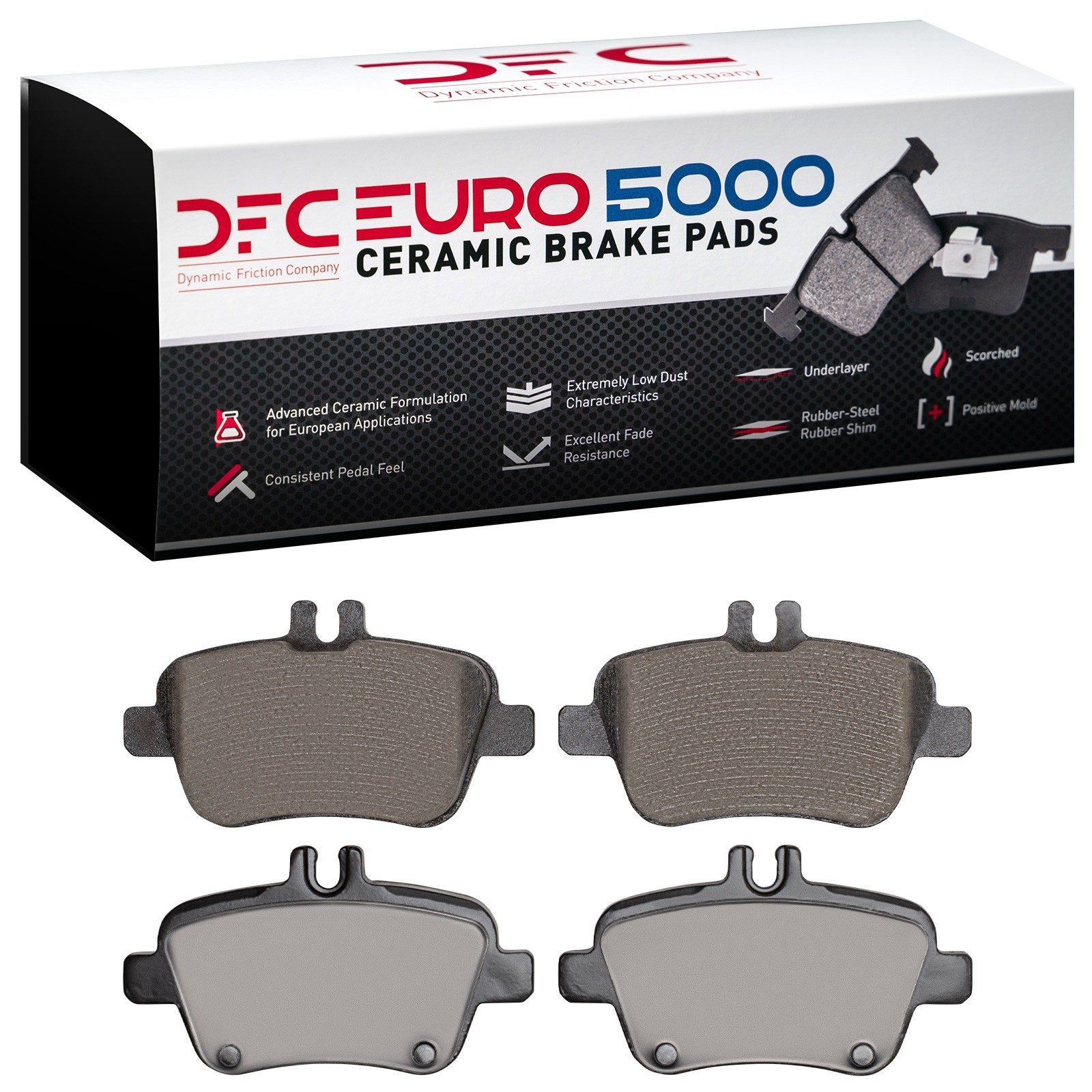 Dynamic Friction 5000 Euro Ceramic Brake Pads Without Hardware - 1600-1646-00 — image 2