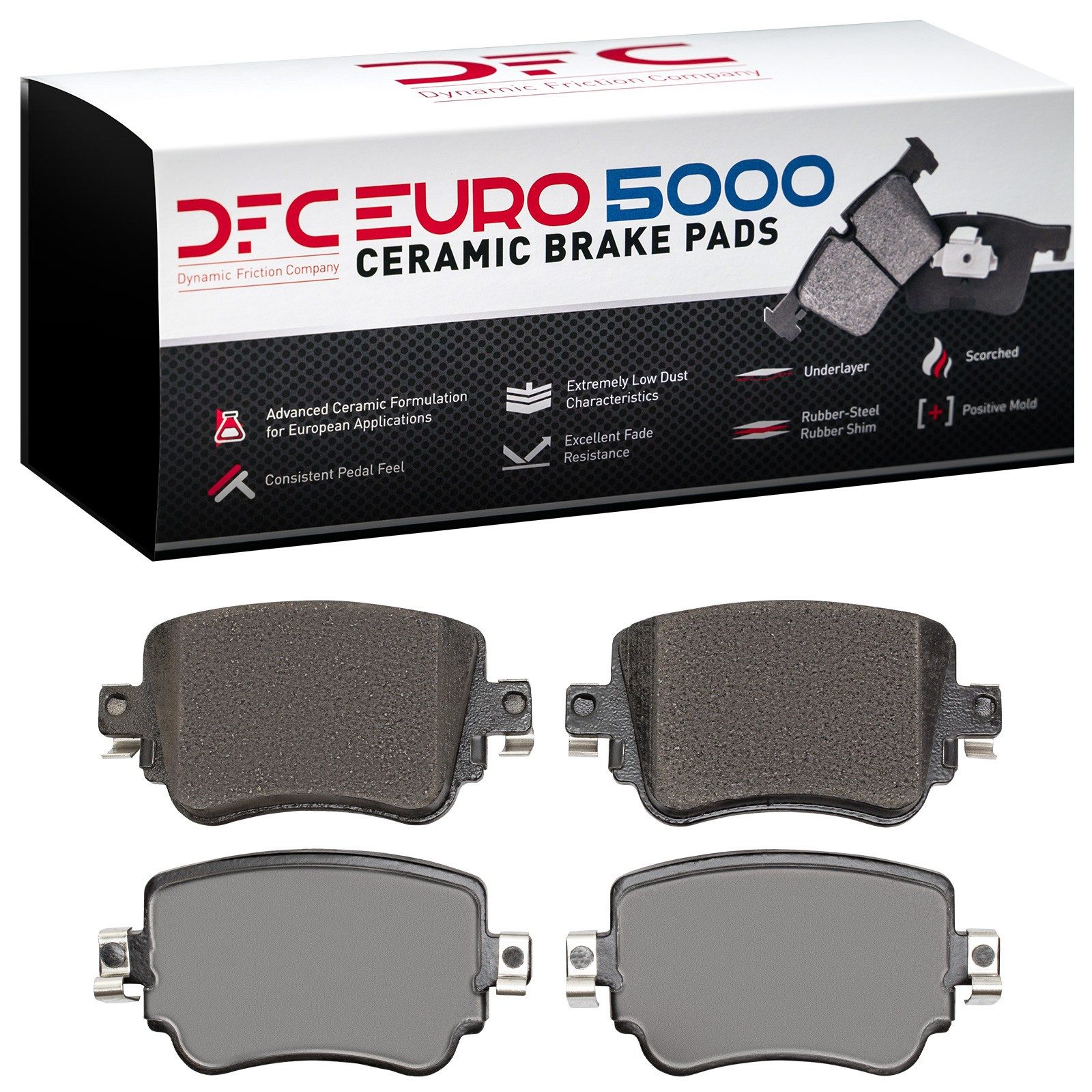 DFC Rear EURO 5000 Ceramic Brake Pads (4 Pads) — image 2