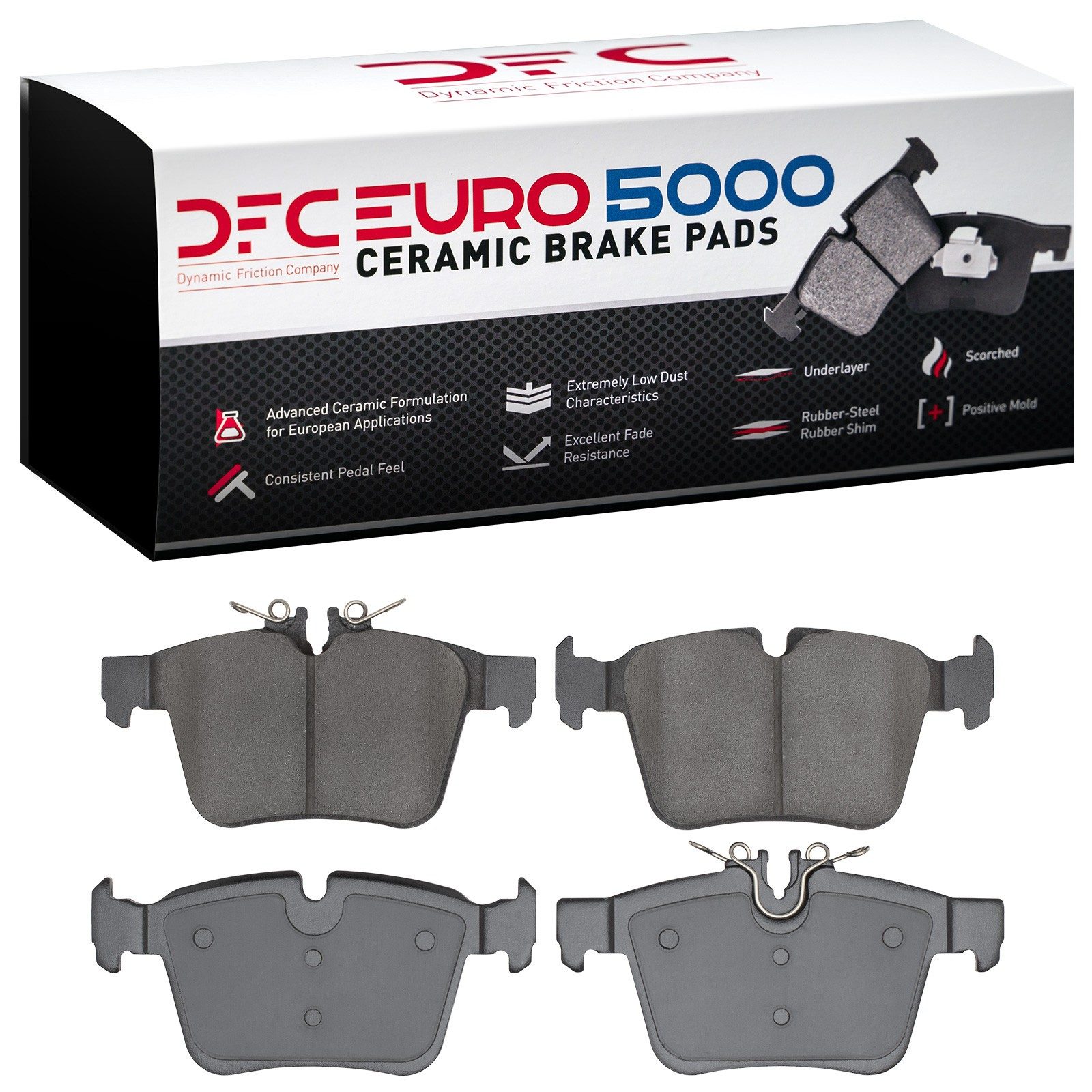 Dynamic Friction 5000 Euro Ceramic Brake Pads Without Hardware - 1600-1795-00 — image 2